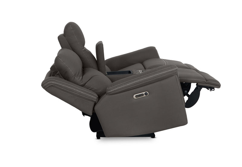 WOLFGANG FABRIC 2 SEATER ELECTRIC RECLINER STEEL