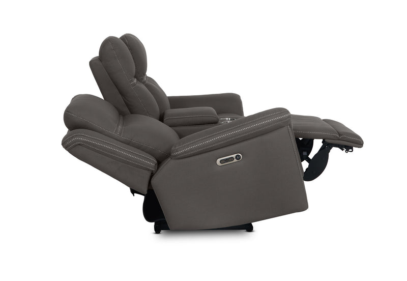 WOLFGANG FABRIC 2 SEATER ELECTRIC RECLINER STEEL