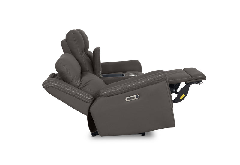 WOLFGANG FABRIC 2 SEATER ELECTRIC RECLINER STEEL