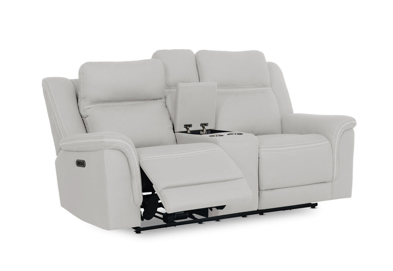 WOLFGANG FABRIC 2 SEATER ELECTRIC RECLINER LIGHT GREY