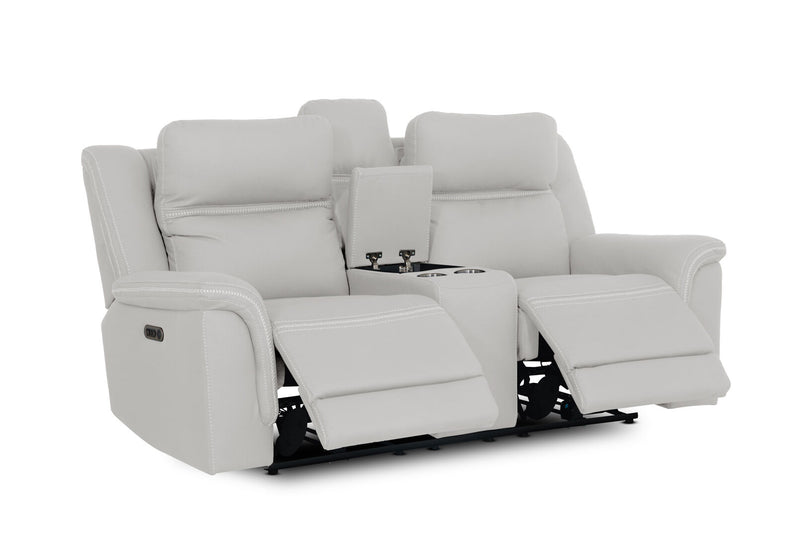 WOLFGANG FABRIC 2 SEATER ELECTRIC RECLINER LIGHT GREY