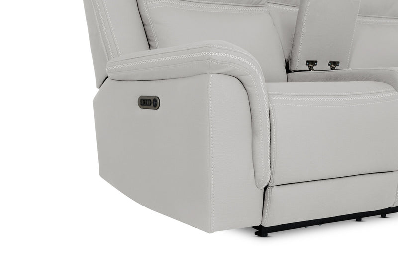 WOLFGANG FABRIC 2 SEATER ELECTRIC RECLINER LIGHT GREY