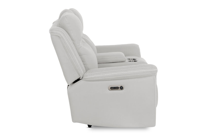 WOLFGANG FABRIC 2 SEATER ELECTRIC RECLINER LIGHT GREY