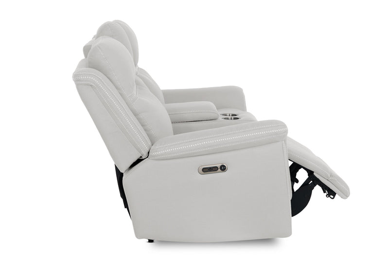 WOLFGANG FABRIC 2 SEATER ELECTRIC RECLINER LIGHT GREY
