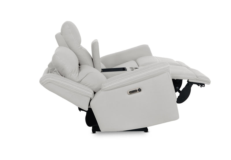 WOLFGANG FABRIC 2 SEATER ELECTRIC RECLINER LIGHT GREY