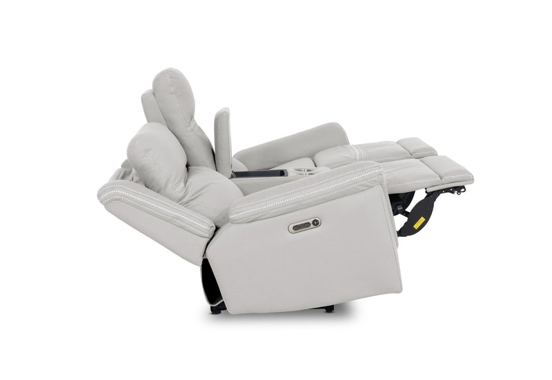 WOLFGANG FABRIC 2 SEATER ELECTRIC RECLINER LIGHT GREY