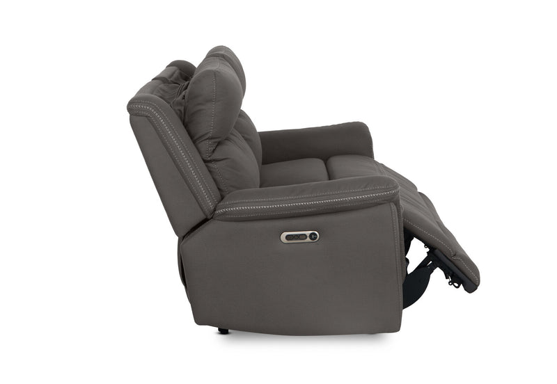 WOLFGANG FABRIC 2.5 SEATER ELECTRIC RECLINER STEEL