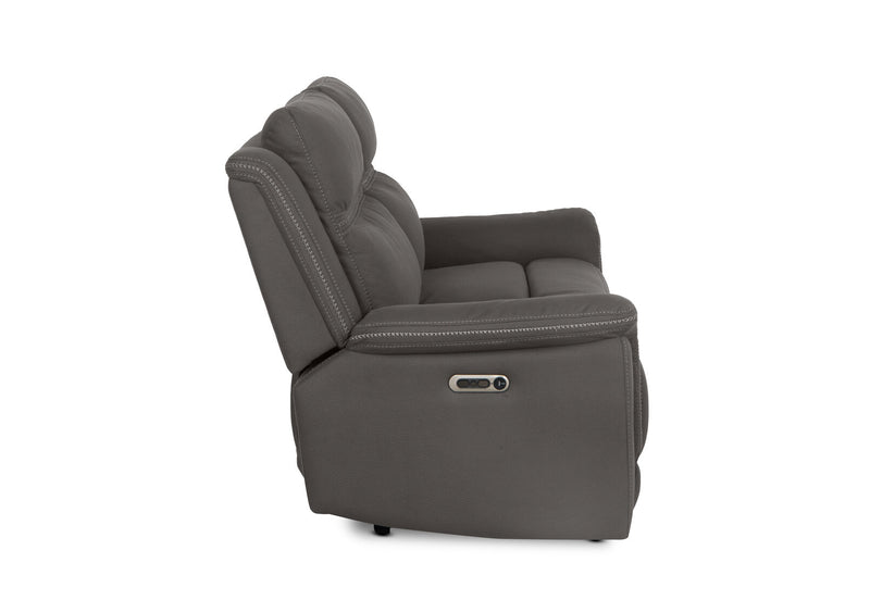 WOLFGANG FABRIC 2.5 SEATER ELECTRIC RECLINER STEEL