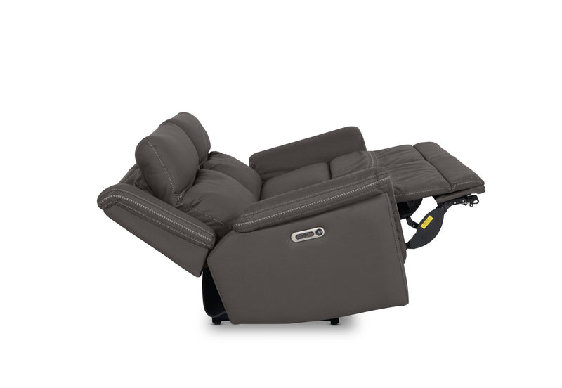 WOLFGANG FABRIC 2.5 SEATER ELECTRIC RECLINER STEEL