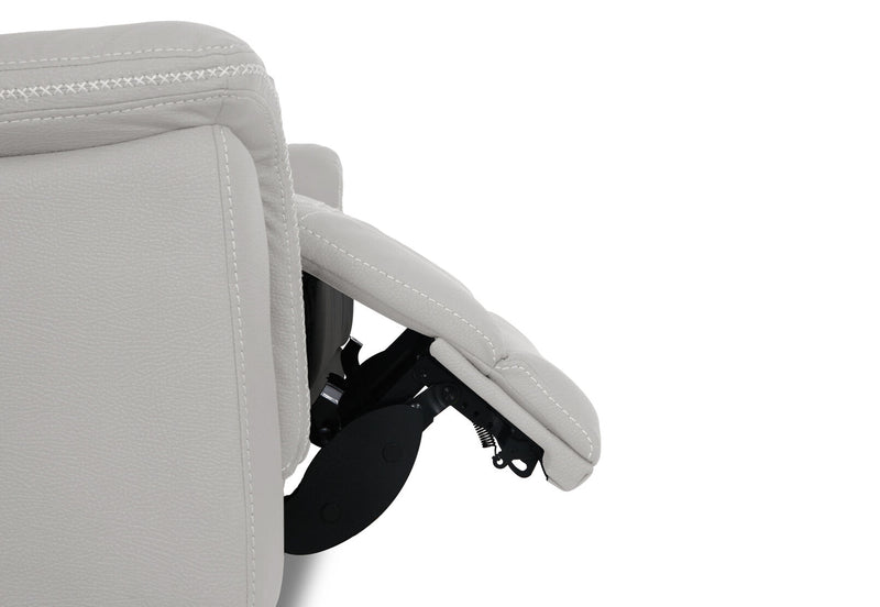 WOLFGANG FABRIC 2.5 SEATER ELECTRIC RECLINER LIGHT GREY