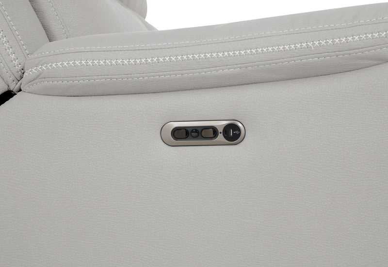 WOLFGANG FABRIC 2.5 SEATER ELECTRIC RECLINER LIGHT GREY