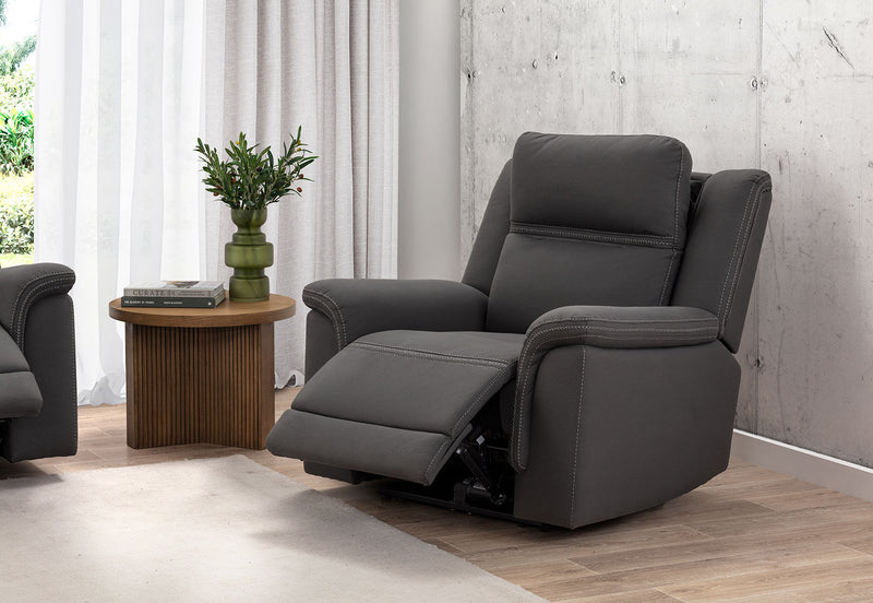 WOLFGANG FABRIC ELECTRIC RECLINER STEEL