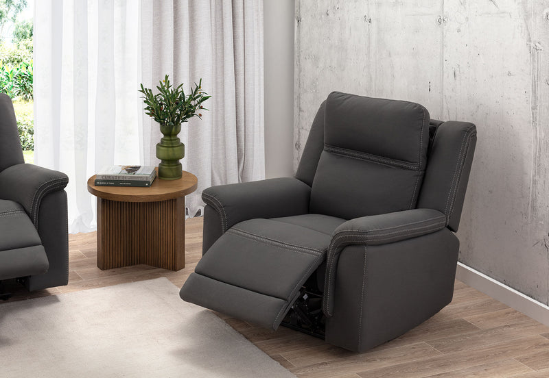WOLFGANG FABRIC ELECTRIC RECLINER STEEL
