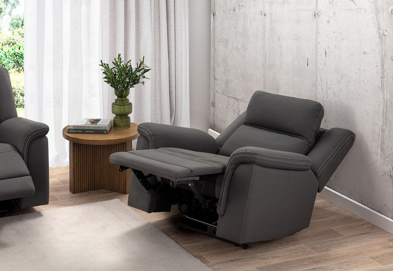 WOLFGANG FABRIC ELECTRIC RECLINER STEEL