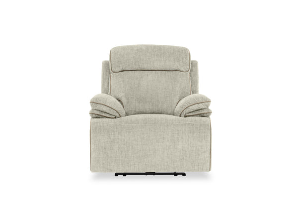 SEYMOUR FABRIC ELECTRIC RECLINER LIGHT GREY
