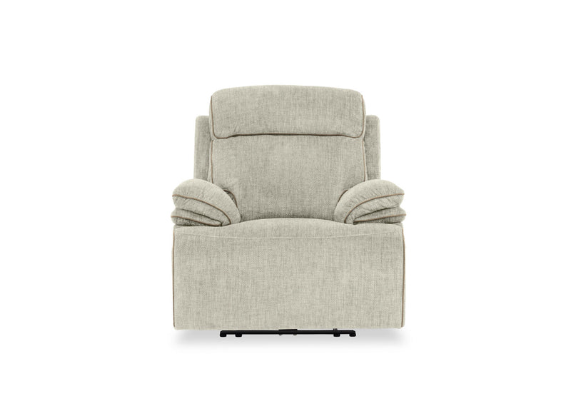 SEYMOUR FABRIC ELECTRIC RECLINER LIGHT GREY