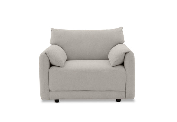 VARLEY FABRIC ACCENT CHAIR LIGHT GREY