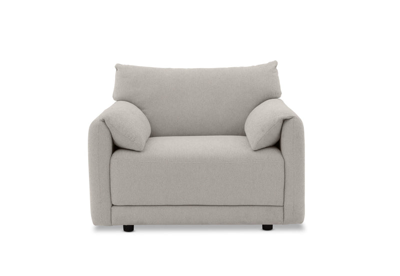 VARLEY FABRIC ACCENT CHAIR LIGHT GREY