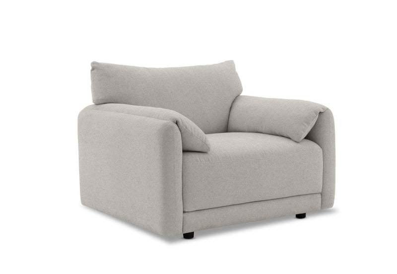 VARLEY FABRIC ACCENT CHAIR LIGHT GREY