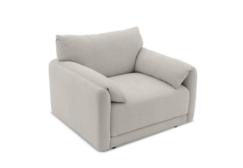 VARLEY FABRIC ACCENT CHAIR LIGHT GREY