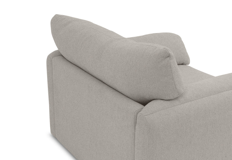 VARLEY FABRIC ACCENT CHAIR LIGHT GREY