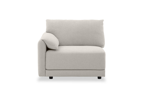 VARLEY FABRIC MODULAR LEFT HAND FACING CHAIR LIGHT GREY