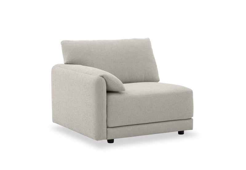 VARLEY FABRIC MODULAR LEFT HAND FACING CHAIR LIGHT GREY