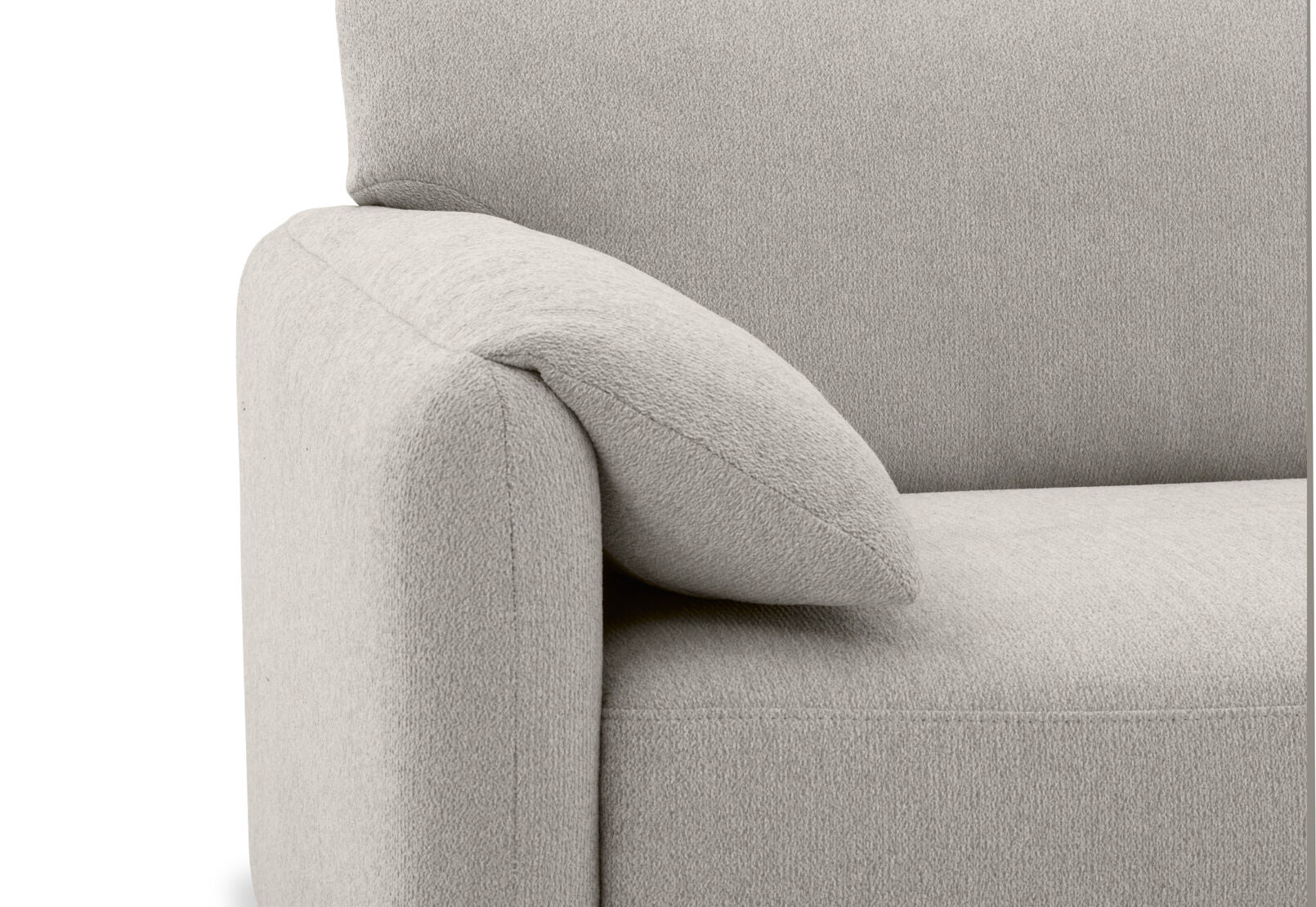 VARLEY FABRIC MODULAR LEFT HAND FACING CHAIR LIGHT GREY