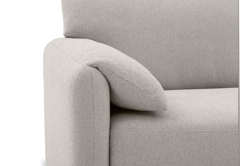 VARLEY FABRIC MODULAR LEFT HAND FACING CHAIR LIGHT GREY