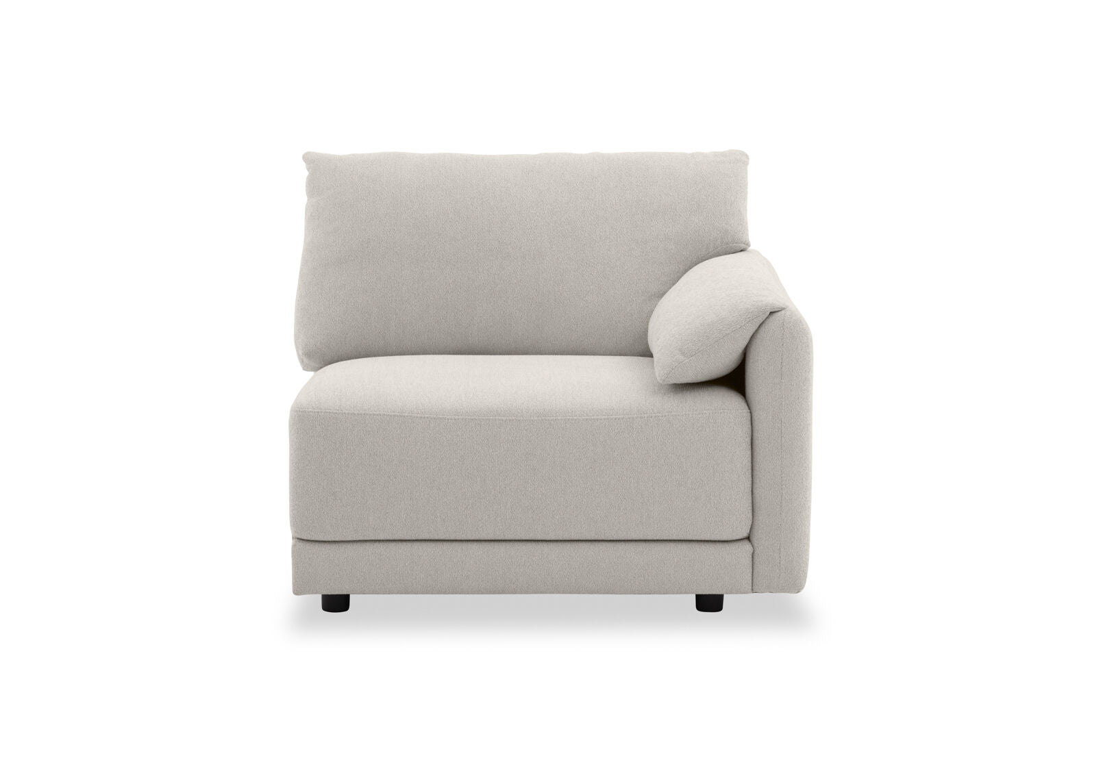 VARLEY FABRIC MODULAR RIGHT HAND FACING CHAIR LIGHT GREY