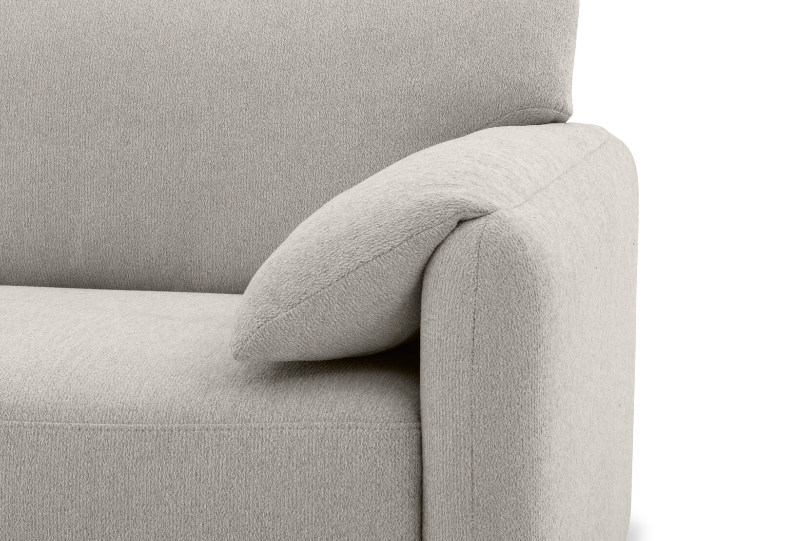 VARLEY FABRIC MODULAR RIGHT HAND FACING CHAIR LIGHT GREY