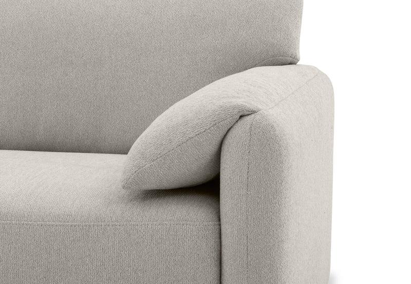 VARLEY FABRIC MODULAR RIGHT HAND FACING CHAIR LIGHT GREY