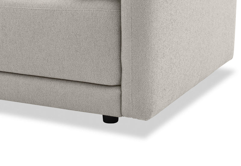 VARLEY FABRIC MODULAR RIGHT HAND FACING CHAIR LIGHT GREY