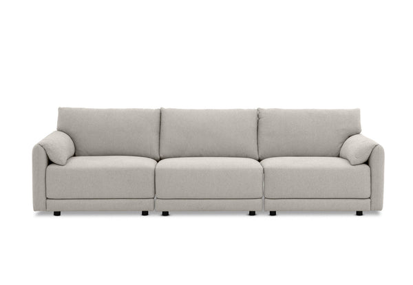 VARLEY FABRIC 3.5 SEATER SOFA LIGHT GREY