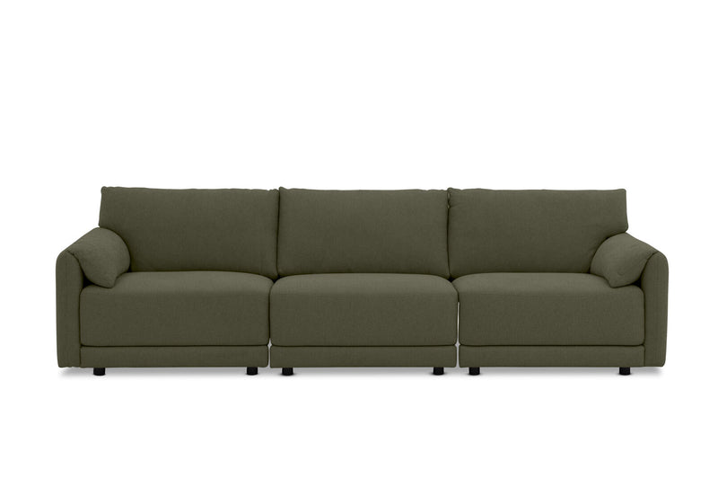 VARLEY FABRIC 3.5 SEATER SOFA GREEN