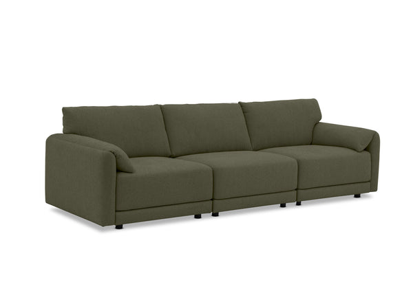 VARLEY FABRIC 3.5 SEATER SOFA GREEN