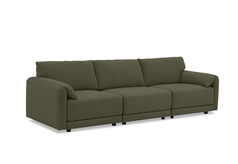 VARLEY FABRIC 3.5 SEATER SOFA GREEN