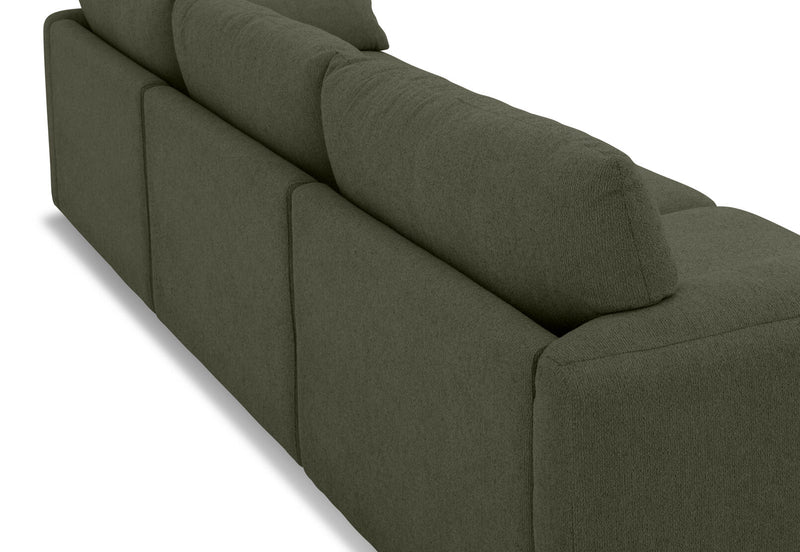 VARLEY FABRIC 3.5 SEATER SOFA GREEN