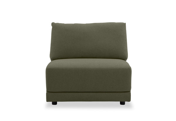 VARLEY FABRIC MODULAR ARMLESS CHAIR GREEN