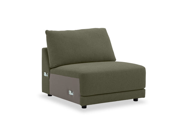VARLEY FABRIC MODULAR ARMLESS CHAIR GREEN