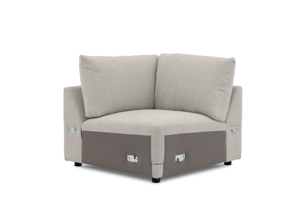 VARLEY FABRIC MODULAR CORNER CHAIR LIGHT GREY