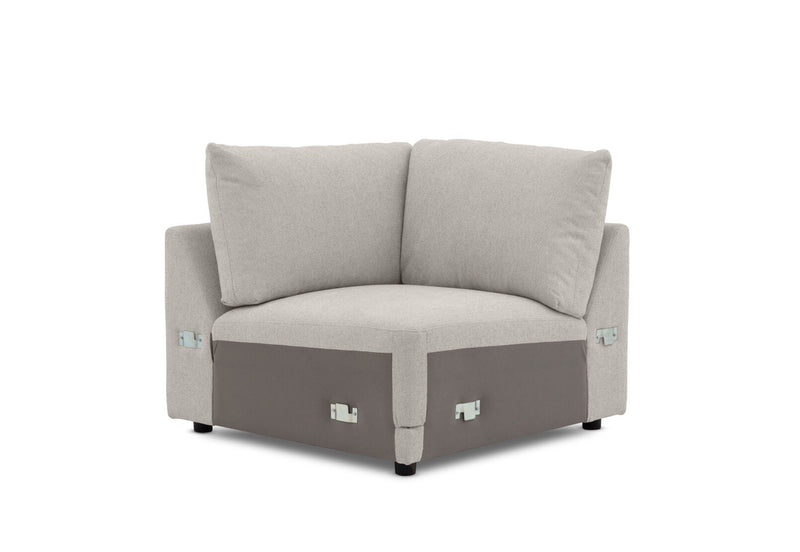 VARLEY FABRIC MODULAR CORNER CHAIR LIGHT GREY