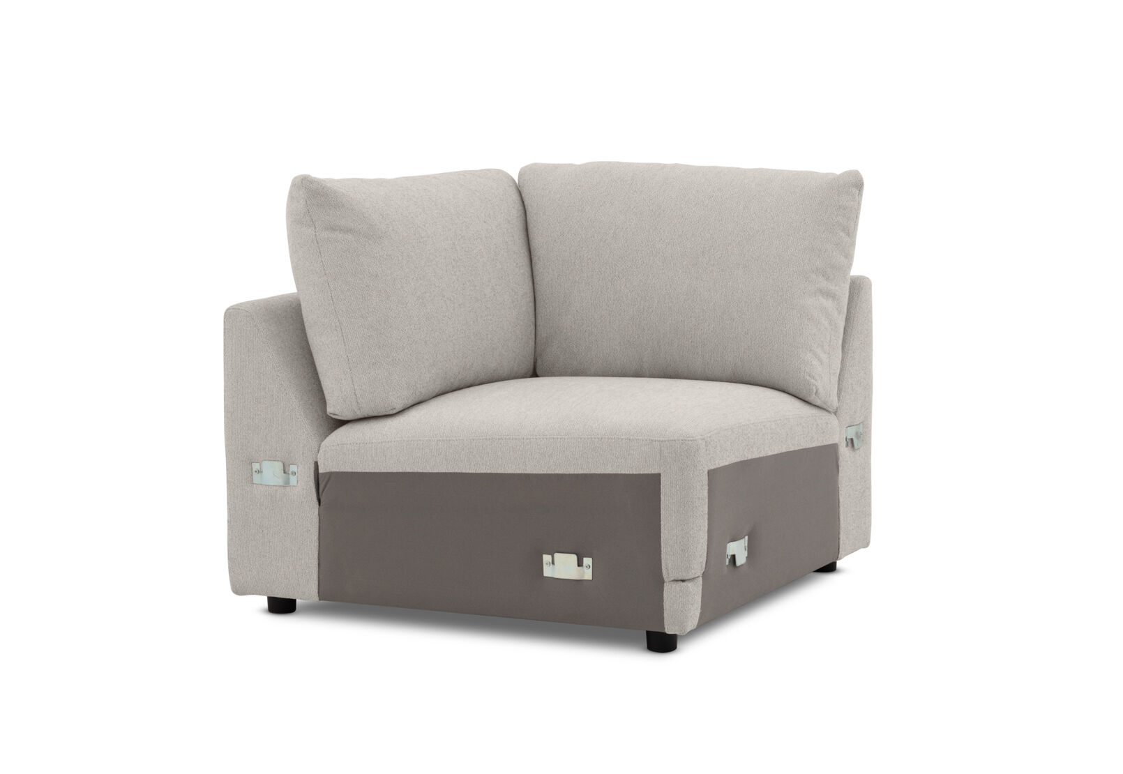 VARLEY FABRIC MODULAR CORNER CHAIR LIGHT GREY