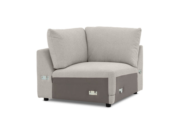 VARLEY FABRIC MODULAR CORNER CHAIR LIGHT GREY