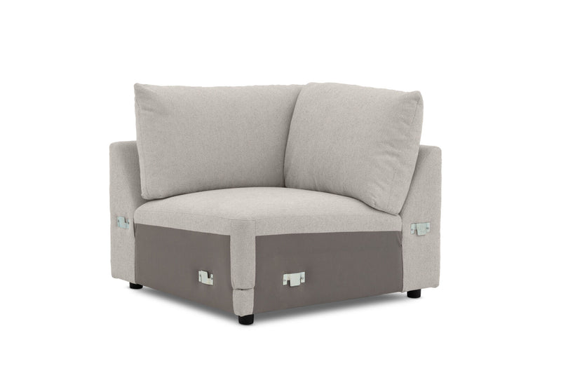 VARLEY FABRIC MODULAR CORNER CHAIR LIGHT GREY