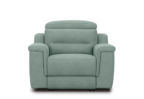 JEFFRIES FABRIC ELECTRIC RECLINER GREEN