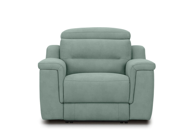 JEFFRIES FABRIC ELECTRIC RECLINER GREEN