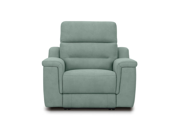 JEFFRIES FABRIC ELECTRIC RECLINER GREEN