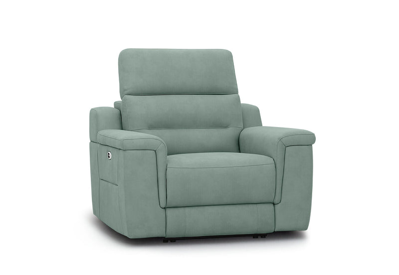 JEFFRIES FABRIC ELECTRIC RECLINER GREEN