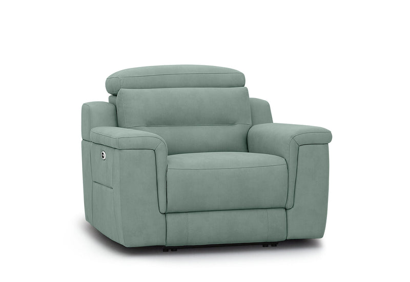 JEFFRIES FABRIC ELECTRIC RECLINER GREEN